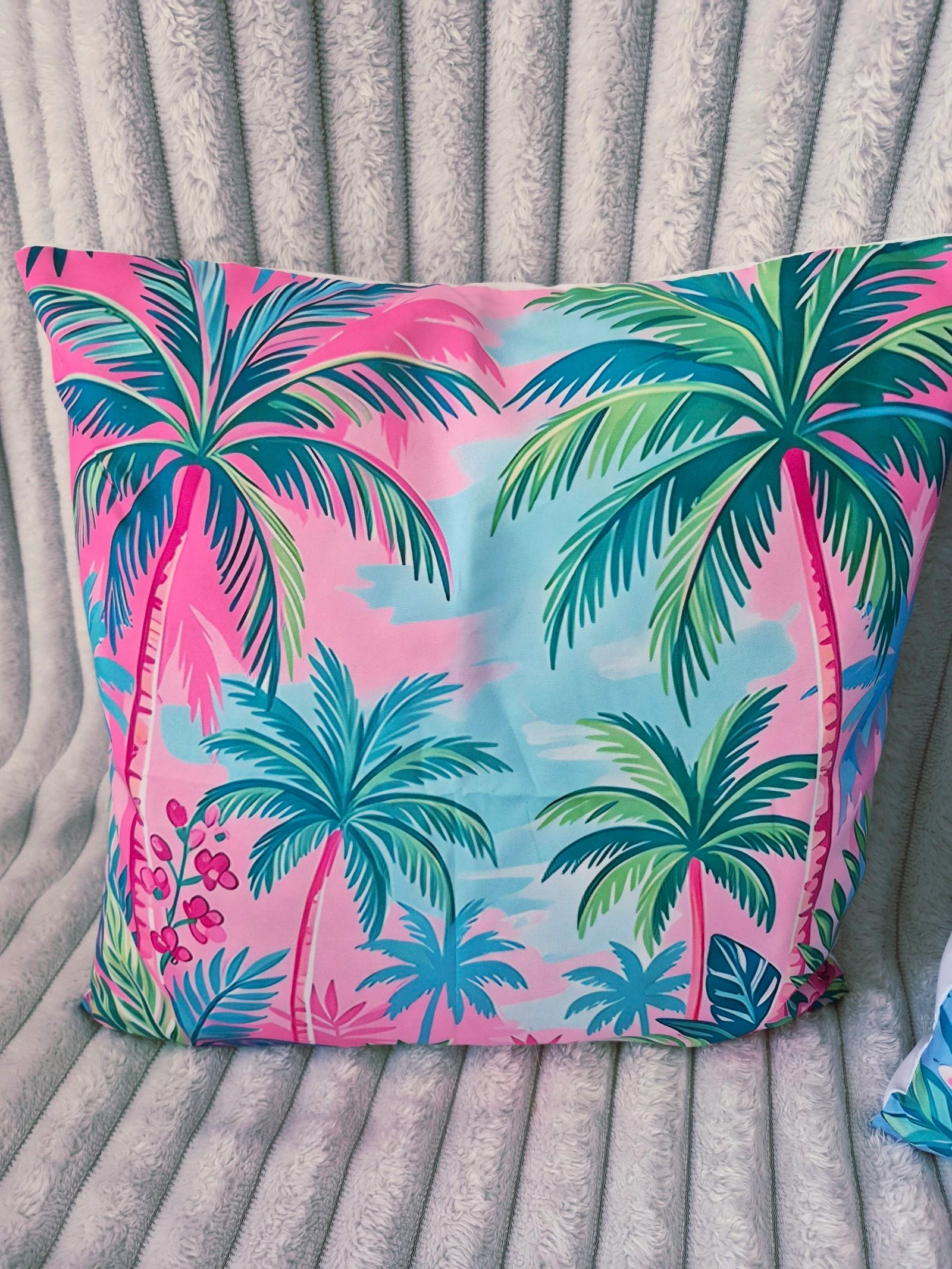 Lot de 2 housses de coussin 40x40cm decoração interior exterior jardim móveis – photo 3